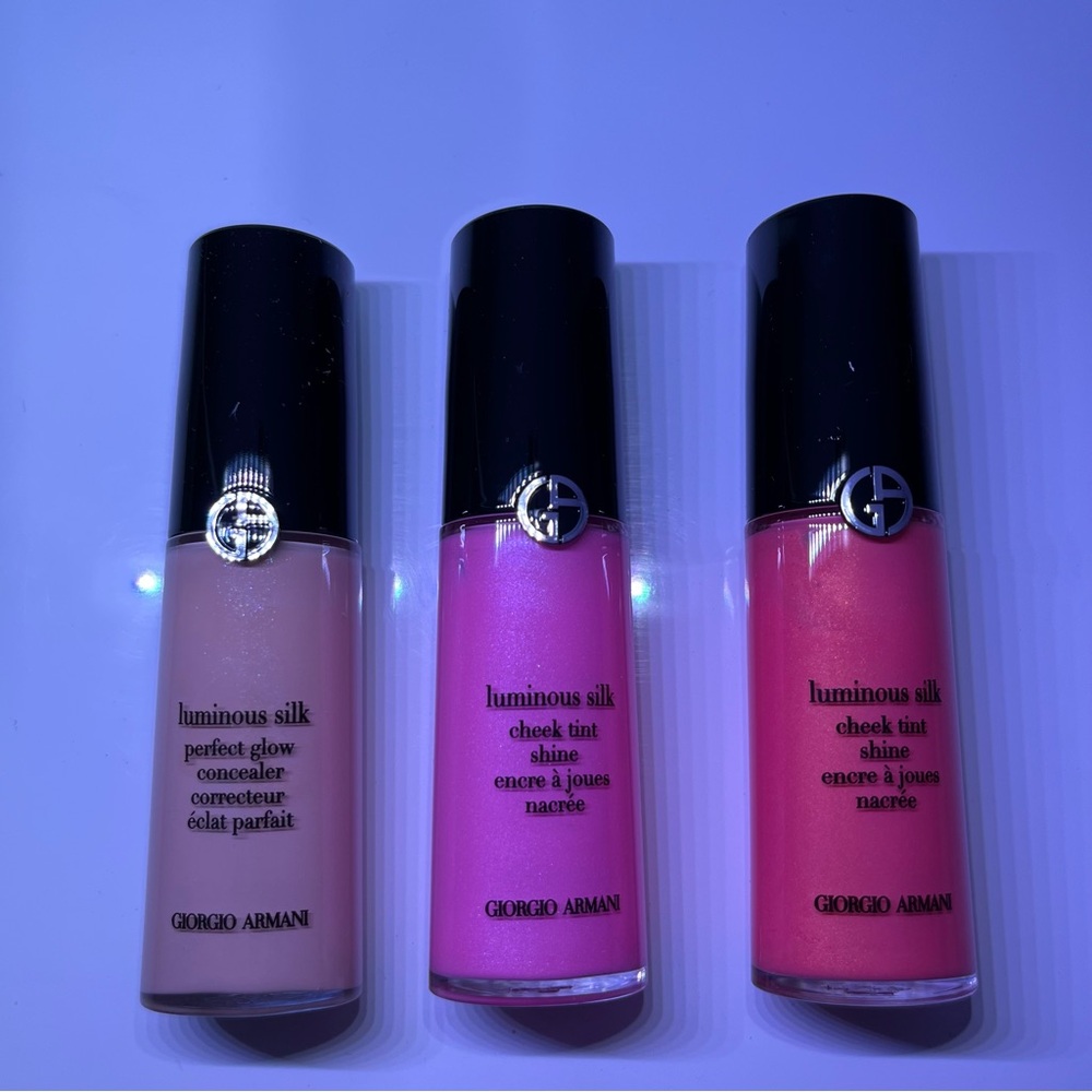Giorgio Armani Luminous Silk Concealer and Cheek Tint Trio - Cream, Pink, Red